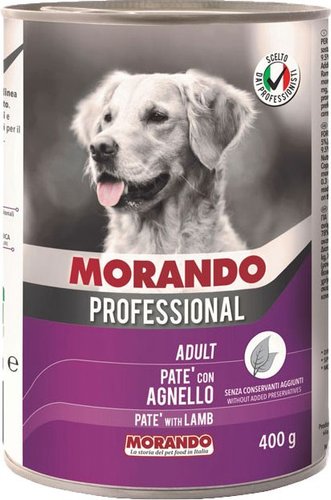 Консервированный корм для собак Morando Паштет с ягненком 09895 400 г