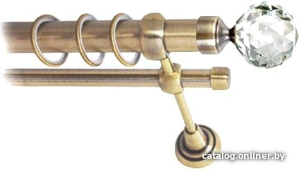 

Карниз для штор Lm Decor Кристалл (антик, гладкая, 1.6м 16мм, 2 ряда)