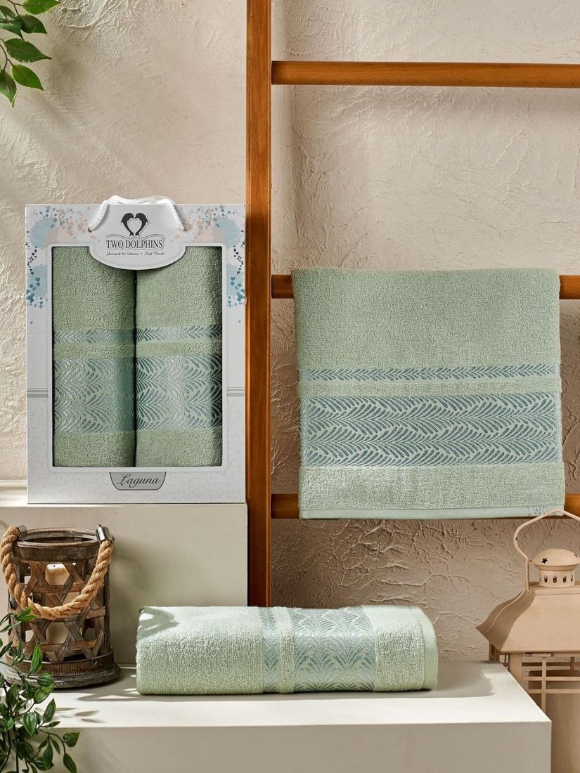 

Набор полотенец Two Dolphins Laguna 11822 (2 шт, в коробке, светло-зеленый)