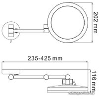Косметическое зеркало Wasserkraft K-1004