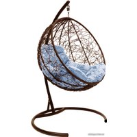 Подвесное кресло M-Group Круг 11050209 (коричневый ротанг/серая подушка)