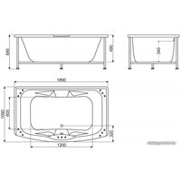 Ванна BelBagno BB105 189х109