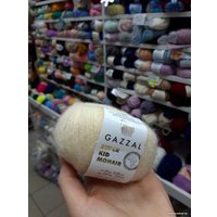 Пряжа для вязания Gazzal Super Kid Mohair 64408 25 г 237 м (молочный)