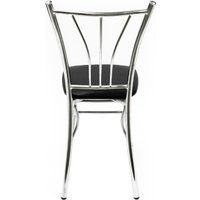 Стул ВВР Трилогия (черный/хром, экокожа)