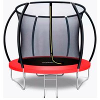 Батут GetActive Jump PRO 8FT с лестницей и внутренней сеткой (красный)