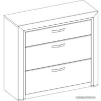 Комод Anrex Olivia 3S/56 (вудлайн кремовый/дуб анкона)