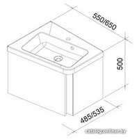  Ravak Тумба под умывальник 10° 650 R (белый) [X000000748]