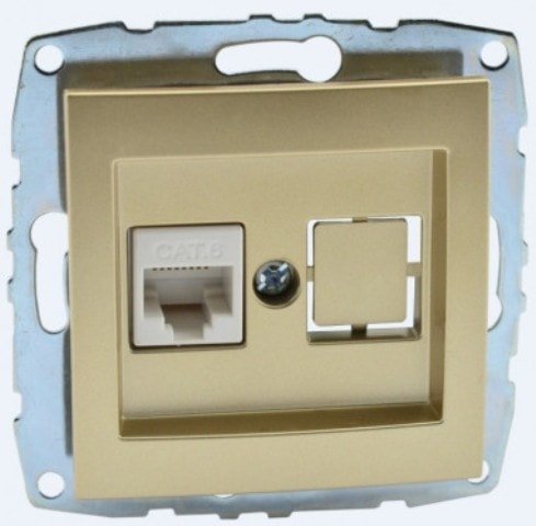 

Розетка компьютерная Mono Electric 500-001705-125 (Cream)