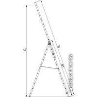 Лестница-стремянка Elkop трехсекционная универсальная HOBBY VHR H 3x10