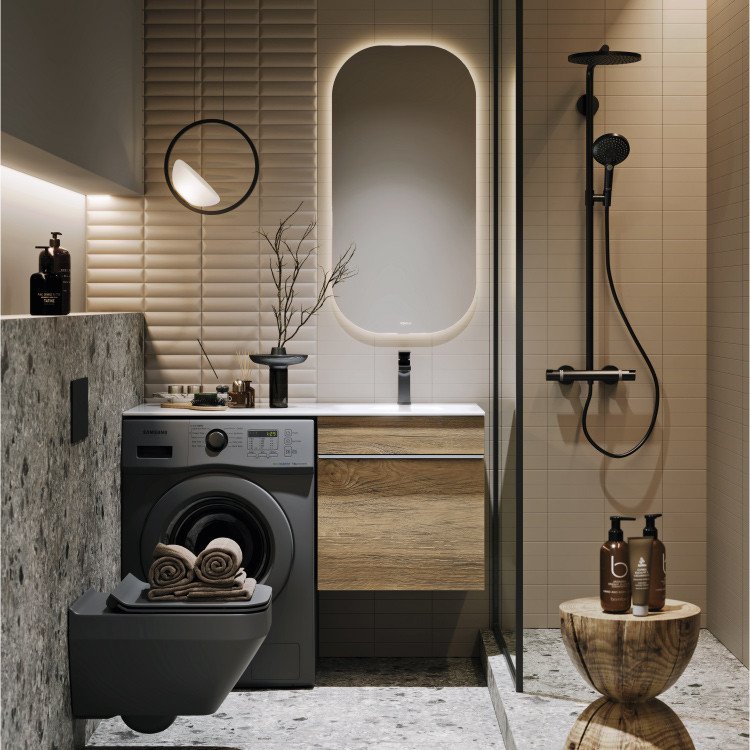 

Aqwella Тумба с умывальником Terra TER01051DB R + Forma 115 FOR.11.04.D-R