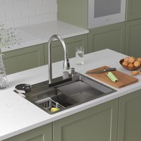 Кухонная мойка Roxen Stage Plus 560250-60-S многофункциональная 8 в 1 (60*48/текстурный сатин)