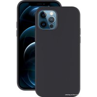 Чехол для телефона Deppa Soft Silicone для Apple iPhone 12/12 Pro (черный)