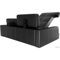 Угловой диван Лига диванов Брюссель 29397 (левый, экокожа, черный)