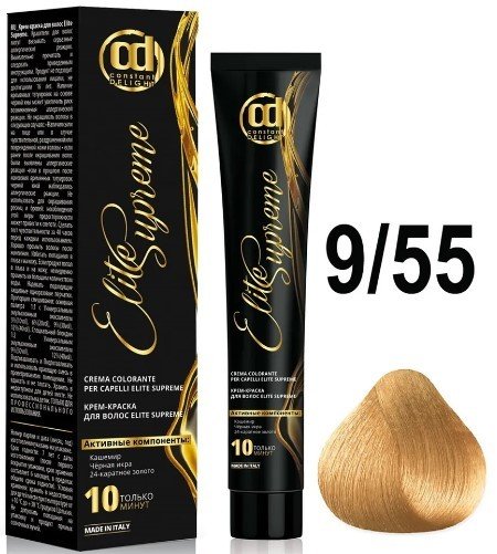 

Крем-краска Constant Delight Elite Supreme 9/55 очень светлый блонд интенсивно-золот. 100 мл