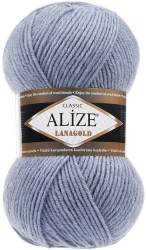 Пряжа для вязания Alize Lanagold 221 (240 м, светлый джинс)