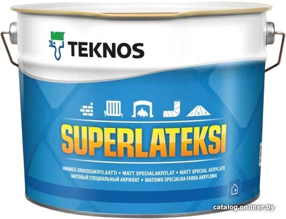 Краска Teknos Superlateksi 9л (база 1)