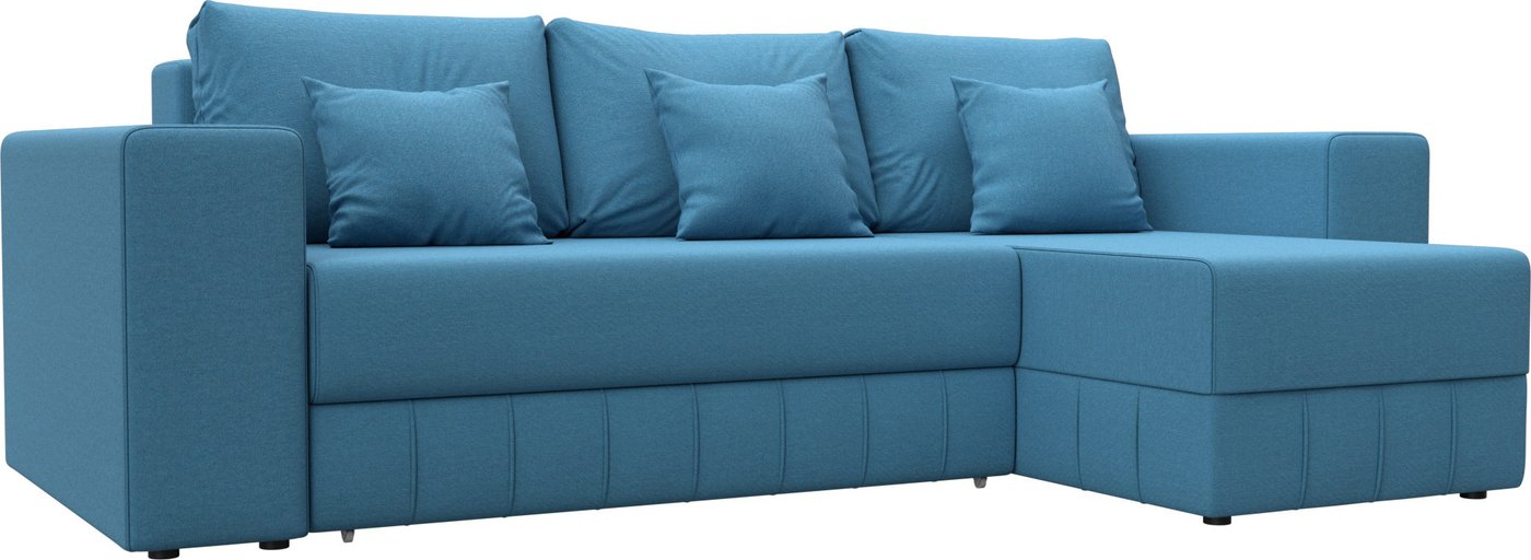 

Угловой диван Лига диванов Лига-076 универсальный 129838 (рогожка амур 10 голубой)