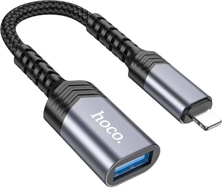 

Адаптер Hoco UA24 USB Type-A - Lightning (0.16 м, черный)