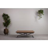 Стол-трансформер Levmar Compact D38/S59 (дуб вотан/нержавеющая сталь)