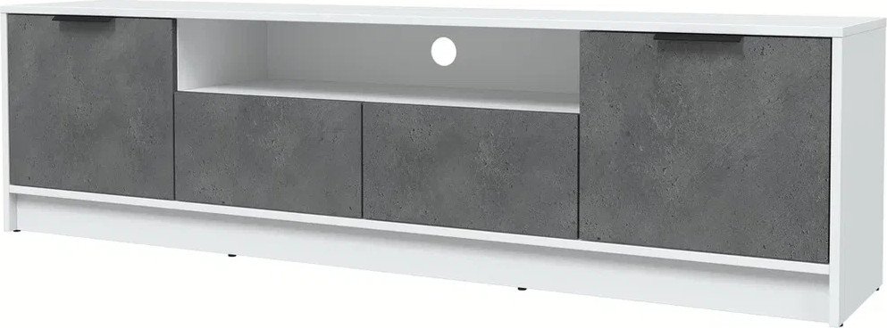 

Тумба Интерлиния ТВ Концепт КТ-ТВ4-50 (бетон портленд/белый платинум)