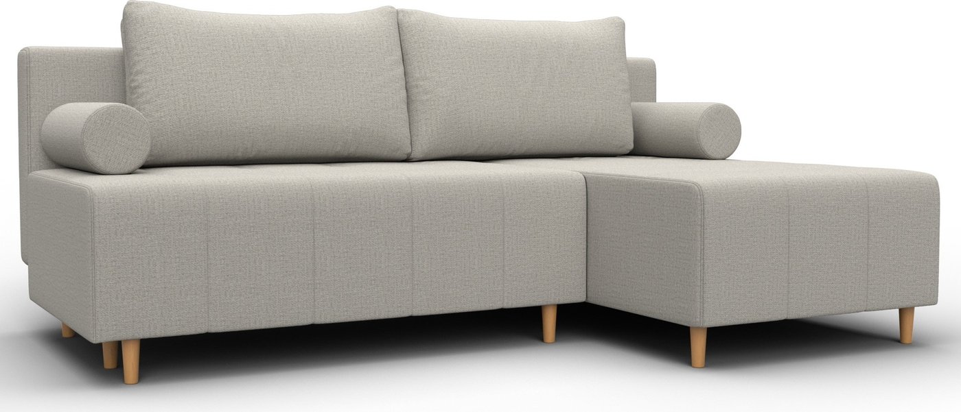 

Угловой диван Лига диванов Лига-102 универсальный 134795 (рогожка амур 02 бежевый)