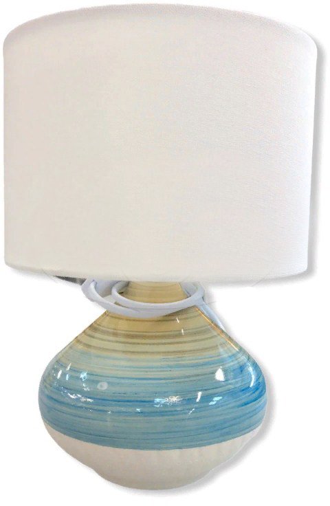 

Настольная лампа Лючия Майолика 458 (белый/голубой-серый/белый)