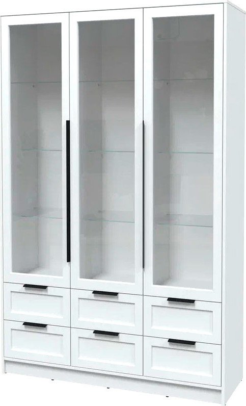 

Шкаф-витрина Интерлиния Концепт Тренд КТ-ШВ3 (белый платинум/белый)