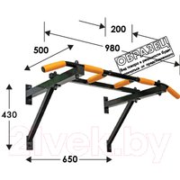 Турник Absolute Champion Треххватный к стене АЧ 8361 (черный)