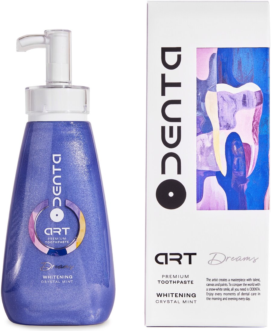 

Зубная паста ODENTA ART DREAMS Whitening Crystal Mint (220 мл)