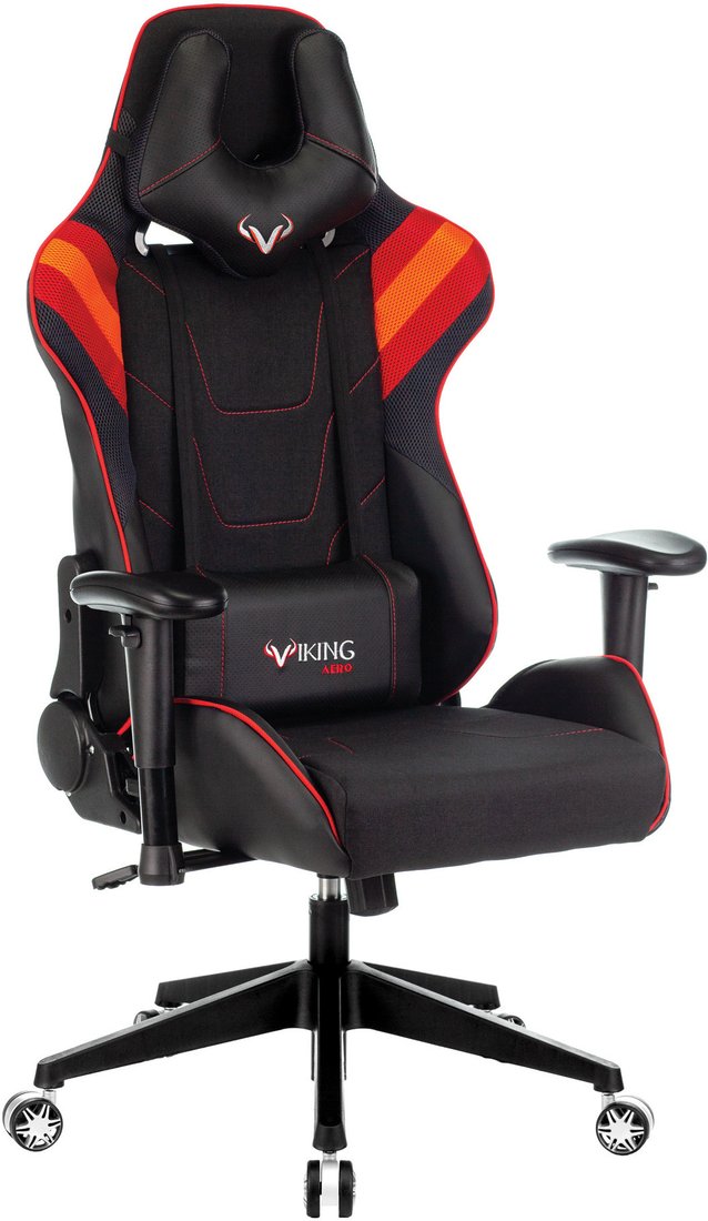 Игровое (геймерское) кресло Бюрократ Zombie Viking 4 Aero Red (черный/красный)