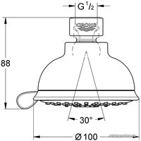 Верхний душ Grohe Tempesta Rustic 100 27610001