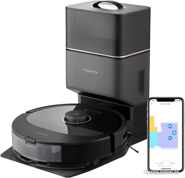 Робот-пылесос Roborock Q8 Max Plus (с русской озвучкой, черный)