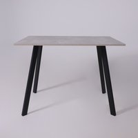 Кухонный стол ЭлиГард Solo 102x67 (бетон/черный)