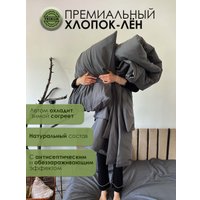 2-спальный комплект постельного белья Mio Tesoro 2сп Лен 200-9 (графит)