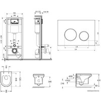 Унитаз подвесной Lavinia Boho Relfix Grance Hill Rimless 6 в 1 87561008 (черный пластик)