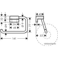 Держатель для туалетной бумаги Hansgrohe AddStoris 41771000