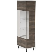 Шкаф-витрина Halmar Random 2 W-1 (кашемир/орех/черный)