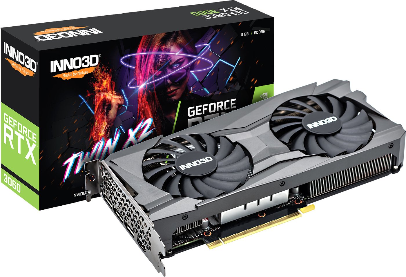 

Видеокарта Inno3D GeForce RTX 3060 8GB Twin X2 N30602-08D6X-11902130