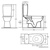 Унитаз напольный Керамин Ареццо (бачок, сиденье полипропилен, 1-режимный слив) в Лиде