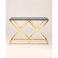 Консольный стол Stool Group Инсигния 120x40 ECST-026-TG-SK (стекло Smoke/сталь золото)