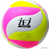 Волейбольный мяч Zez BZ-1903 (5 размер, белый/розовый/желтый)