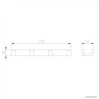 Планка с крючками Abber Westen AA1751 (хром)