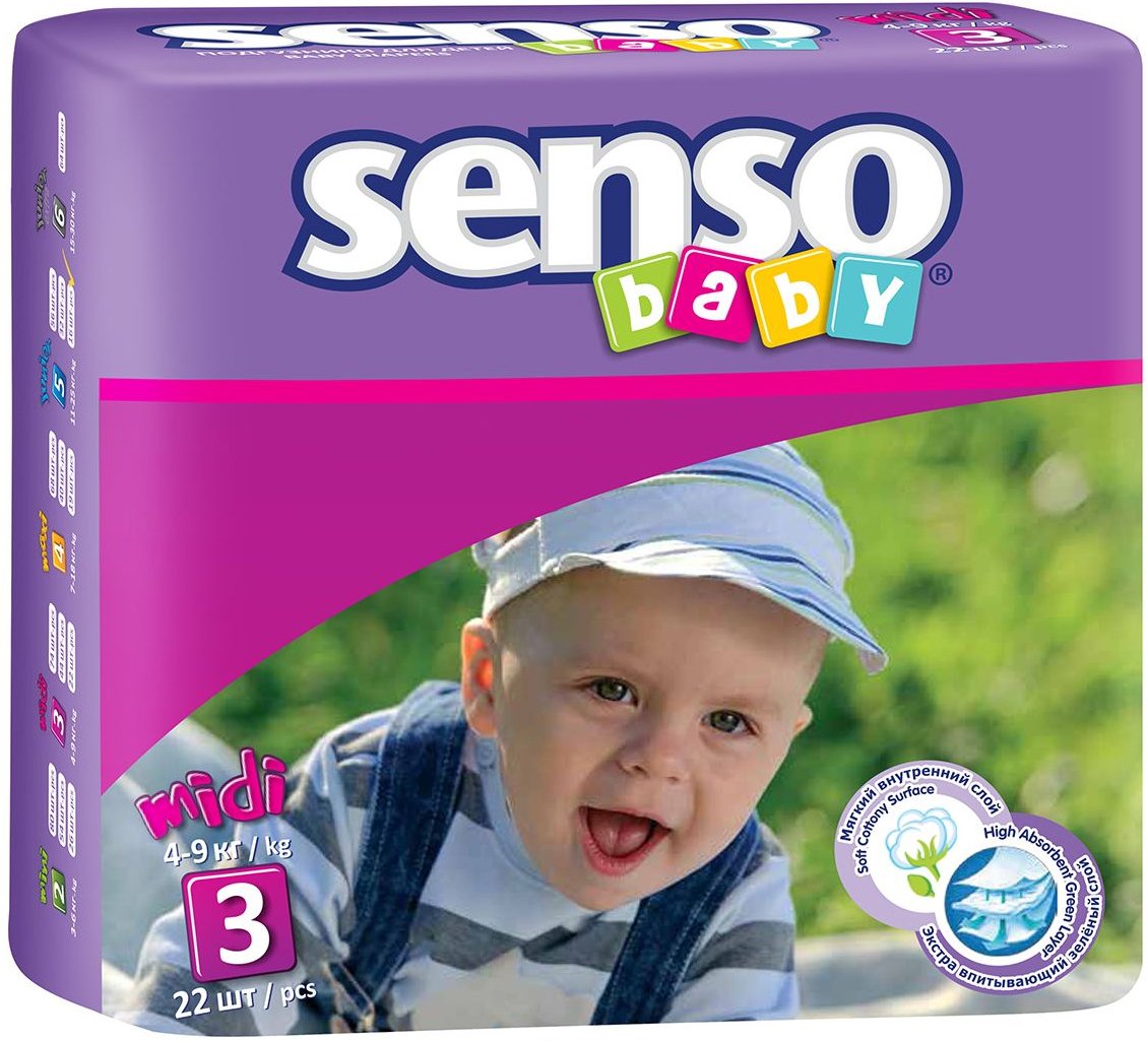 

Подгузники Senso Baby Midi 3 (22 шт)