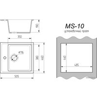 Кухонная мойка Maxstone MS-10 (черный металлик глянец)