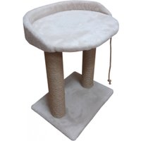 Когтеточка Bast С овальной полкой 55 (джут, бежевый)