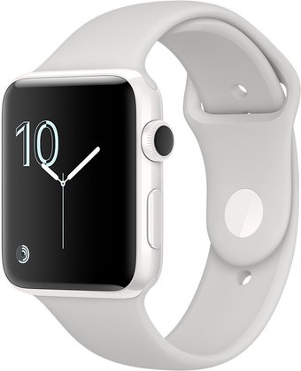 Apple Watch Series 2 42mm White Ceramic with Cloud Sport Band [MNPQ2]
