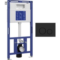 Инсталляция для унитаза Cersanit Aqua Prime М 50 68179 с кнопкой Twins 63525 (кнопка черный матовый)