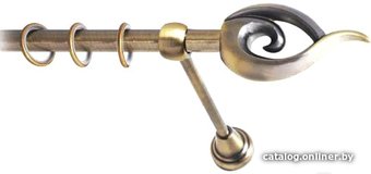Карниз для штор Lm Decor Наутилус (антик, гладкая, 2.8м 16мм, 1 ряд)