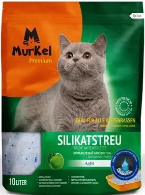 Наполнитель для туалета MurKel Силикагелевый 10л (яблоко)