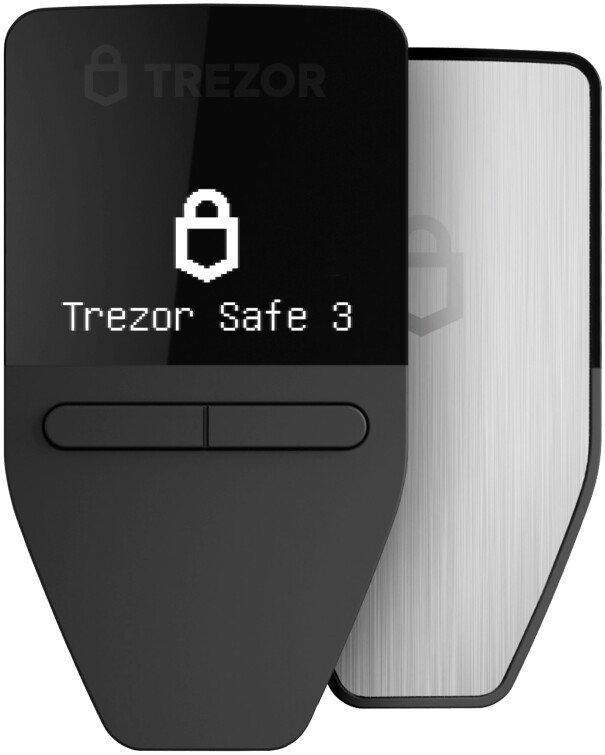 Аппаратный криптокошелек Trezor Safe 3 (серебристый)